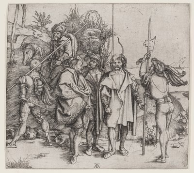Five Soldiers and a Turk on Horseback, 1495-96dani af Albrecht Dürer