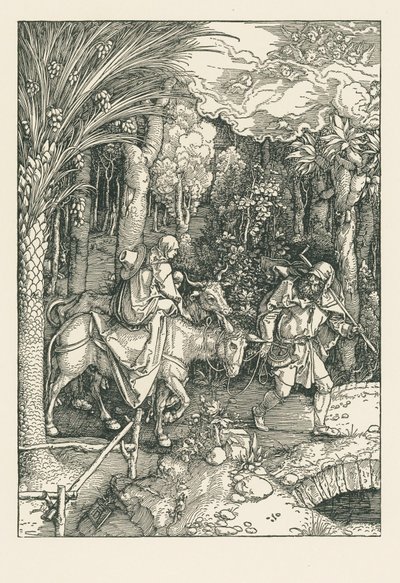 Flugten til Egypten, ca. 1504 (træsnit) af Albrecht Dürer or Duerer