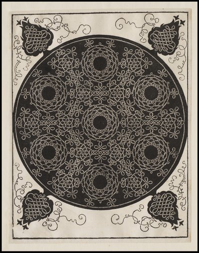 Fjerde knude, 7 cirkulære grupper af knob med sorte centre, ca. 1506 af Albrecht Dürer