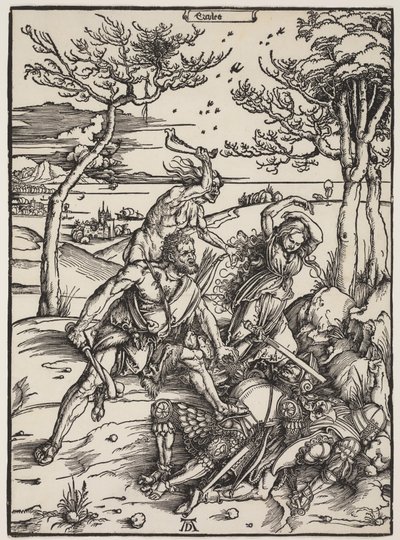 Hercules Conquering Cacus, ca. 1496 (træsnit) af Albrecht Dürer