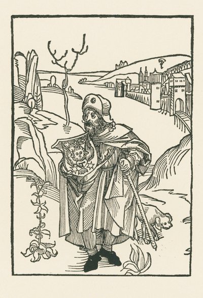 Jean Charlier de Gerson som pilgrim af Albrecht Dürer or Duerer