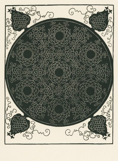 Knude med lille sort cirkel i midten, som gentages seks gange af Albrecht Dürer or Duerer