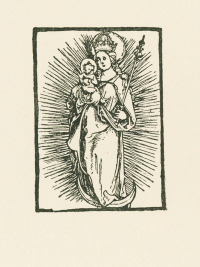 Jomfru Maria som himmeldronning i solen af Albrecht Dürer or Duerer