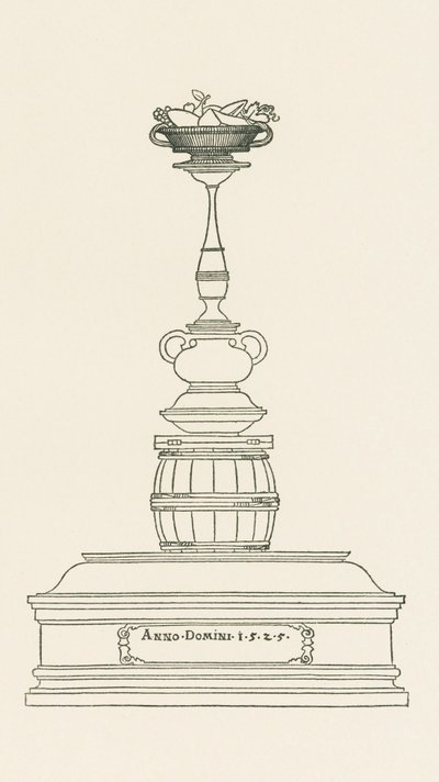 Monumental søjle til en drukkenbolt af Albrecht Dürer or Duerer
