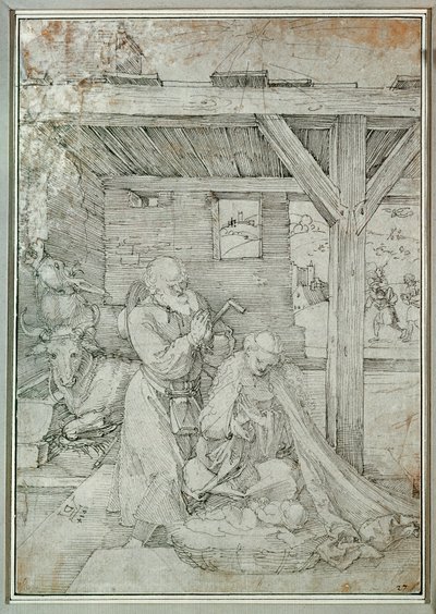 Fødselskirken (pen og blæk) af Albrecht Dürer or Duerer