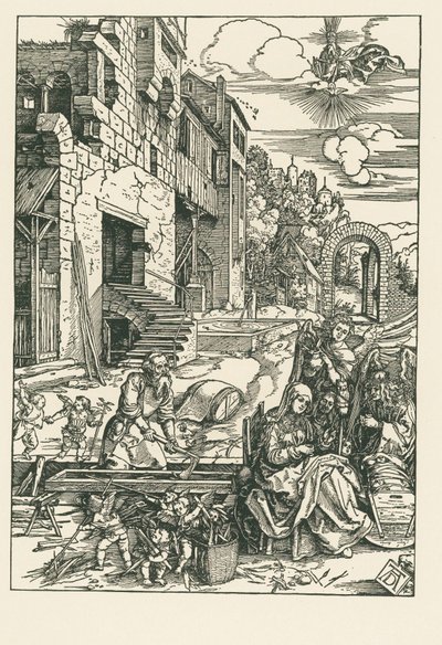 Hvile på flugten til Egypten, ca. 1502 (træsnit) af Albrecht Dürer or Duerer