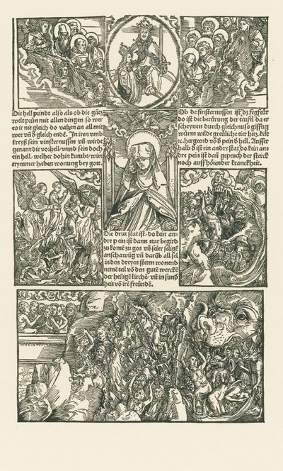 Den hellige Birgitta og Jomfru Maria går i forbøn for de fordømte af Albrecht Dürer or Duerer