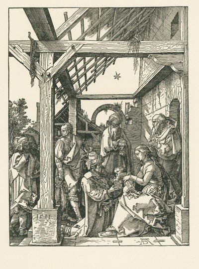 Tilbedelsen af de hellige tre konger af Albrecht Dürer or Duerer