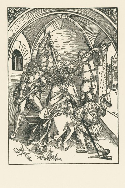 Kroningen med torne, ca. 1500 (træsnit) af Albrecht Dürer or Duerer