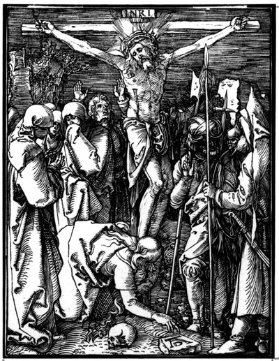 Korsfæstelsen, fra Den Lille Passion, ca. 1509-11 (træsnit) af Albrecht Dürer