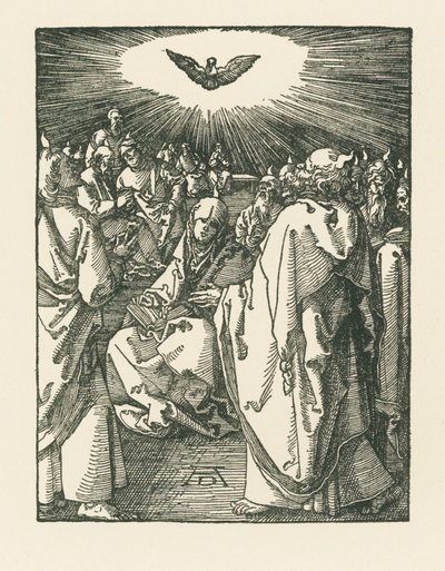 Helligåndens nedstigning, ca. 1510 (træsnit) af Albrecht Dürer or Duerer