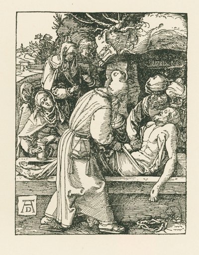Begravelsen, ca. 1509-10 (træsnit) af Albrecht Dürer or Duerer