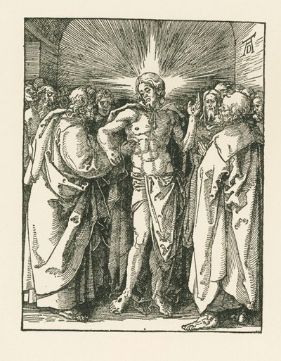 The Incrediulity of Saint Thomas, ca. 1510-10 (træsnit) af Albrecht Dürer or Duerer