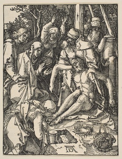Klagesangen, fra den lille lidenskab, ca. 159 (træsnit) af Albrecht Dürer