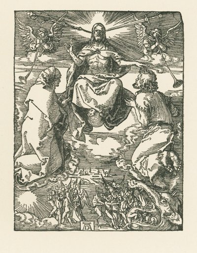 Den sidste dom, ca. 1510 (træsnit) af Albrecht Dürer or Duerer