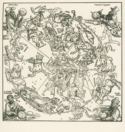 Den nordlige halvkugle af den kelestrale klode af Albrecht Dürer or Duerer