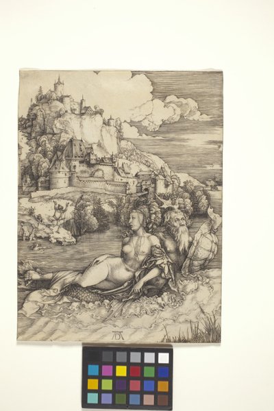 Havmonsteret (Meerwunder) (gravering på lagt papir) af Albrecht Dürer