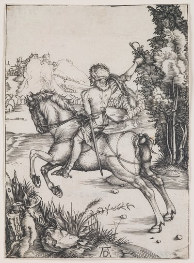 Den lille kurér, ca. 1496 (kobberstik) af Albrecht Dürer or Duerer