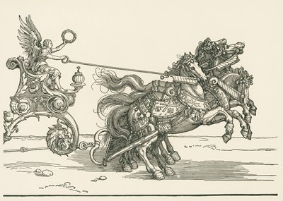 Den lille triumfvogn eller det burgundiske ægteskab af Albrecht Dürer or Duerer