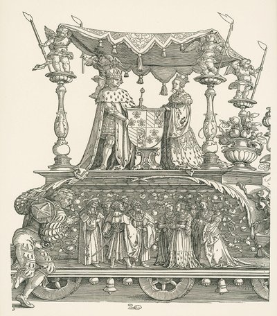 Den lille triumfvogn eller det burgundiske ægteskab af Albrecht Dürer or Duerer
