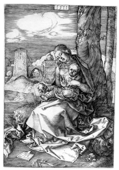 Jomfruen og barnet med pæren, 1511 af Albrecht Dürer