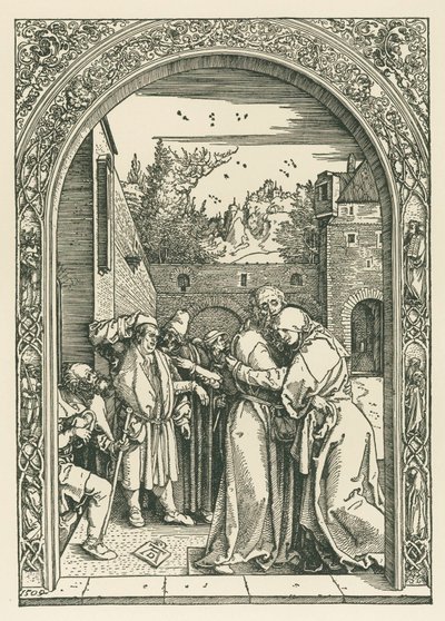 Mødet mellem Joachim og Anne ved Golden Gate af Albrecht Dürer or Duerer