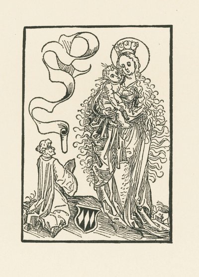 Jomfru Maria tilbedt af Albrecht von Bonstetten af Albrecht Dürer or Duerer