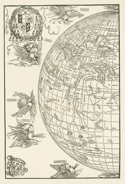 Verdenskort over Johannes Stabius af Albrecht Dürer or Duerer