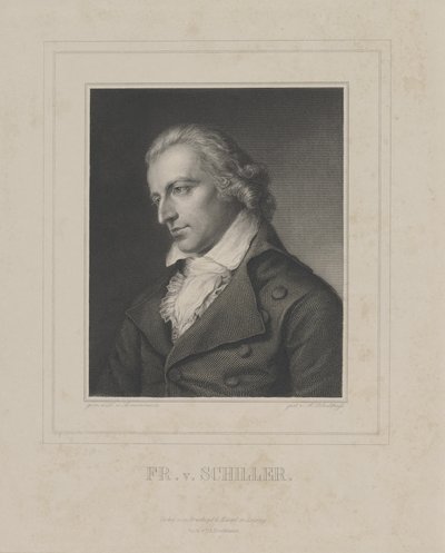 Portræt af Friedrich von Schiller 1759-1805, ca. 1840 af Albrecht Fürchtegott Schultheiss