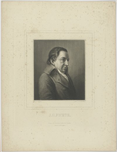 Portræt af Johann Gottlieb Fichte 1762-1814. af Albrecht Fürchtegott Schultheiss