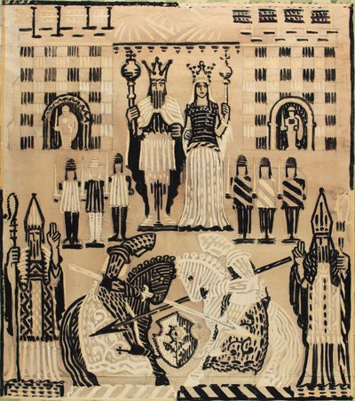 Royal Joisting, marts 1928 (gouache på papir) af Alec Hunter