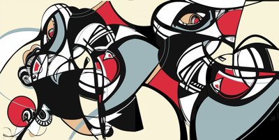 Abstrakte kubistiske ansigter af Alejandra Winkhaus