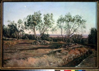 ""Oliventræer nær Albano-kirkegården"" Maleri af Alexander Ivanov (1806-1858) 1845 State Tretyakov Gallery, Moskva af Aleksandr Andreevich Ivanov