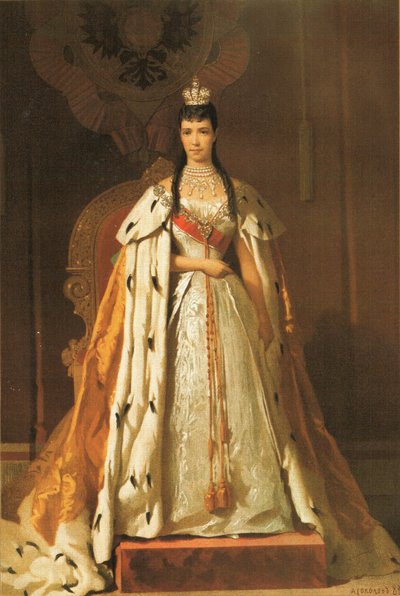 Portræt af Maria Fyodorovna (1847-1928) af Aleksandr Petrovic Sokolov