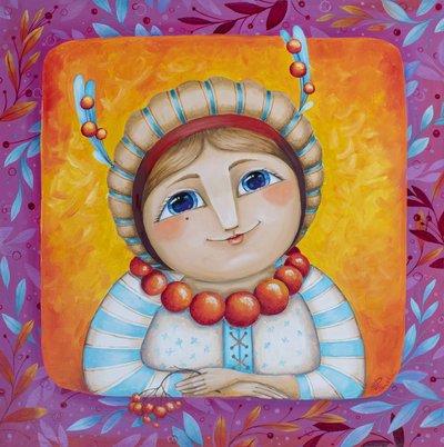 Den glade folkekunstpige af Aleksandra Paranchenko