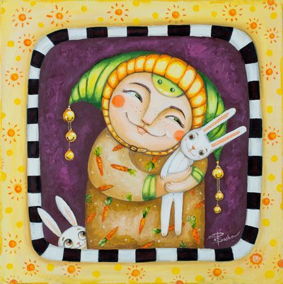 Smilende figurer og kaniner af Aleksandra Paranchenko