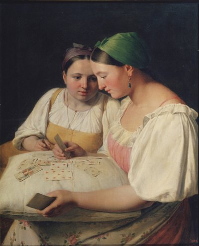 Spådomsfortælling, 1842 af Aleksei Gavrilovich Venetsianov