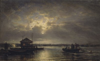Sommernat på Neva, 1875 af Aleksei Petrovich Bogolyubov
