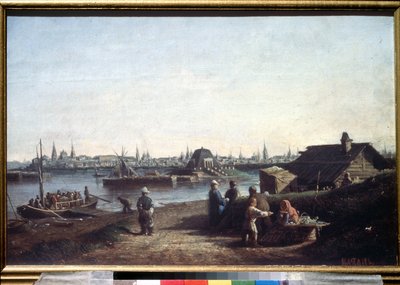 ""Udsigt over byen Kazan ved Volga i Rusland"" Maleri af Alexei Petrovich Bogolyubov (Bogoliubov eller Bogoliubov)(1824-1896) 1861 Statens Russiske Museum, Sankt Petersborg af Aleksei Petrovich Bogolyubov