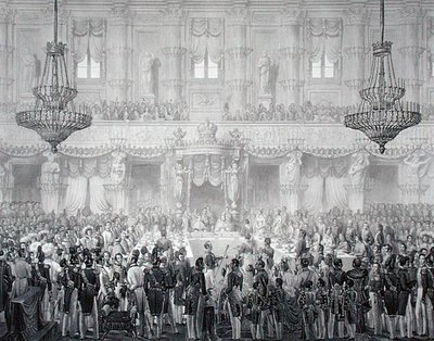 Statsbanket i anledning af kroningen af Ferdinand I (1793-1875) af Alessandro (after) Sanquirico