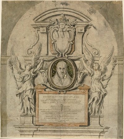 Design til mindesmærke for pave Gregorius XV af Alessandro Algardi