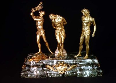 Kristi flagelation, midten af det 17. århundrede (forgyldt bronze) af Alessandro Algardi