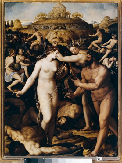Herkules og muserne (maleri af Alessandro Allori