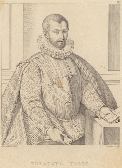 Portræt af Torquato Tasso af Alessandro Allori