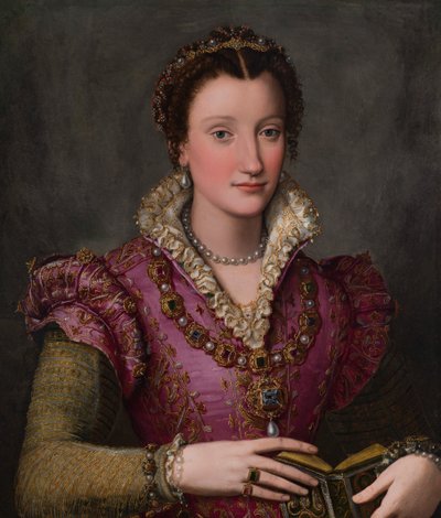 Portræt af en dame, sandsynligvis Camilla Martelli de’Medici af Alessandro Allori