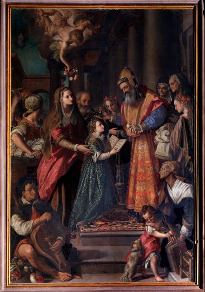 Præsentation af Maria ved templet (maleri af Alessandro Allori