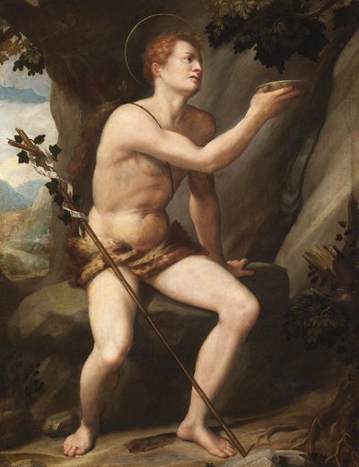 Den hellige Johannes Døberen af Alessandro Allori