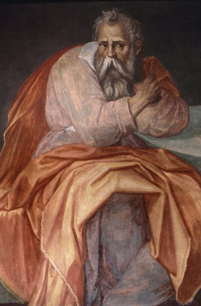 Profeten Jeremias, Ospedale degli Innocenti, Firenze (fresko) af Alessandro Allori