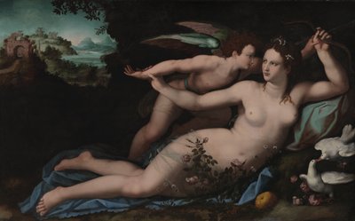 Venus afvæbner Amor af Alessandro Allori