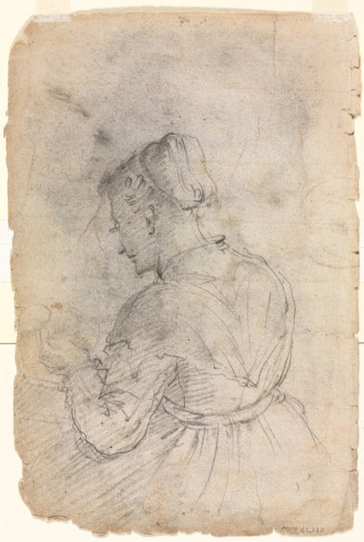 En køkkenpige (verso) af Alessandro Casolani